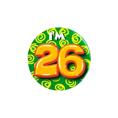 Afbeelding van I&#039;m 26 Button Jaar 5,5cm