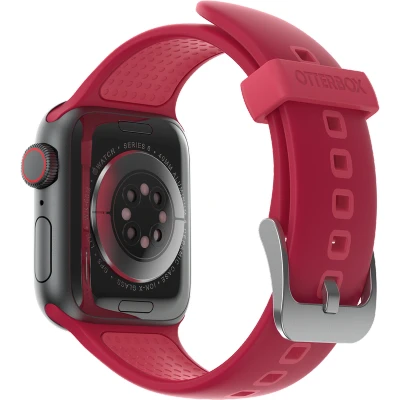 Afbeelding van OtterBox horlogeband voor de hele dag Apple Watch Series 9/8/7/6/SE 2e gen/SE 1e gen/5/4/3 42mm/44mm/45mm, vervangende duurzame, zachte siliconen band Watch, Rood