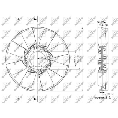 Afbeelding van NRF Ventilatorwiel motorkoeling 49801