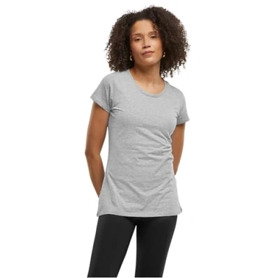 Afbeelding van Damesshirt &#039;Basic Tee&#039; met ronde hals Heather Grey 4XL
