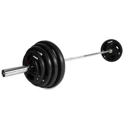 Afbeelding van VirtuFit Olympische Rubberen Halterset 120 kg