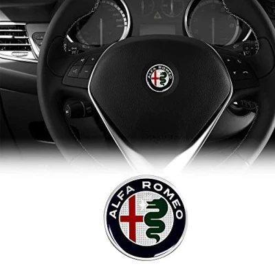 Afbeelding van Alfa Romeo 21836A 3D logo sticker voor stuurwiel, diameter 40 mm
