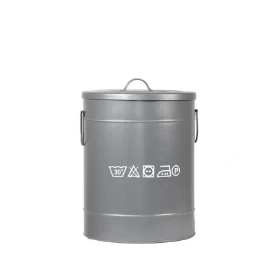 Afbeelding van LABEL51 Opbergblik Wasmand Grijs Metaal M