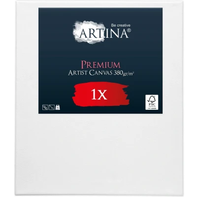 Afbeelding van Artina Schildersdoeken 50x70 cm FSC® Schildersdoek 380 g/m² Premium Canvas Dubbel Geprimed Spieraam Wit