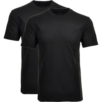 Afbeelding van RAGMAN Regular Fit T Shirt ronde hals Dubbel pak zwart, Effen