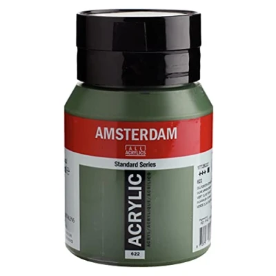 Afbeelding van Amsterdam Standard Series Acrylverf Pot 500 ml Olijfgroen Donker 622
