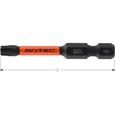 Afbeelding van Rotec Black impact 50mm torx bit T40