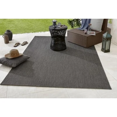 Afbeelding van Binnen &amp; Buiten Vloerkleed Effen Match Antraciet 120x170 Cm