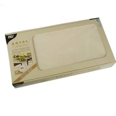 Afbeelding van Papstar, 20 tafelkleden tissue &quot;ROYAL Collection&quot; 80 cm x champagne, #81888