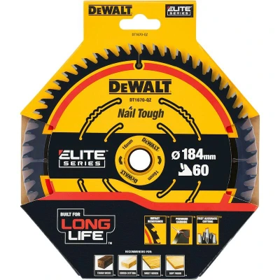 Afbeelding van DeWalt Accessoires Cirkelzaagblad 184x16x60t, wisseltand, positief 7, kerf 1,65mm DT1670 QZ