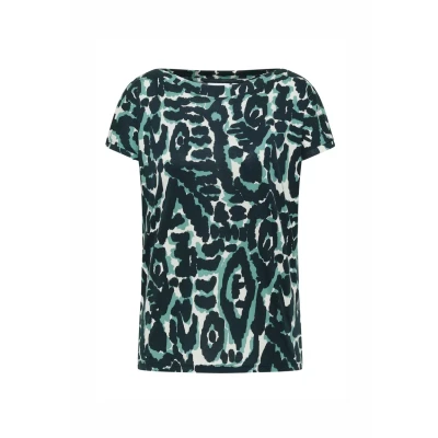 Afbeelding van Cecil Gemustertes Tshirt print, Dames, Maat: XL, Grün