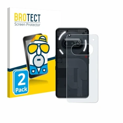 Afbeelding van BROTECT Screenprotector voor Nothing Phone (3a) (Achterkant) Folie Beschermfolie matte (2 Stuks)