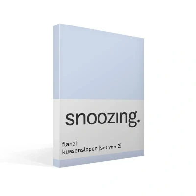 Afbeelding van Snoozing Flanel Kussenslopen Set van 2 50x70 cm Hemel