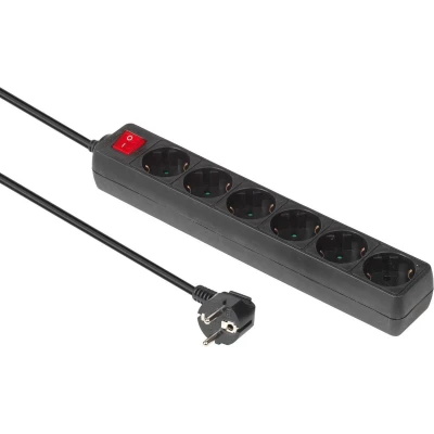 Afbeelding van Microconnect GRU0063B power uitbreiding 3 m 6 AC uitgang(en) Zwart