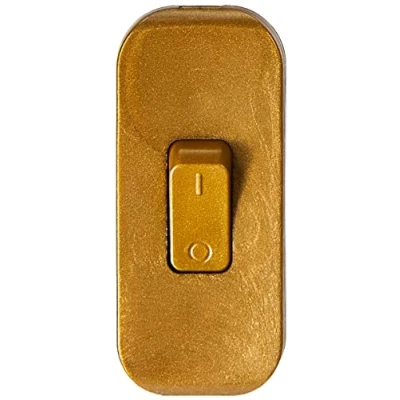 Afbeelding van Legrand, Tuimelschakelaar voor lampen, tweepolig, 2A, 250V, kleur: oud goud, vervangingsschakelaar, bediening van een bedlamp/staande lamp/bureaulamp, 091152