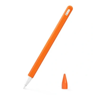 Afbeelding van MoKo Pencil Case Compatible with Apple 2nd Gen, [2 Pieces] Silicone Holder Sleeve and Nib Cover, Protective Cover for Generation, Orange