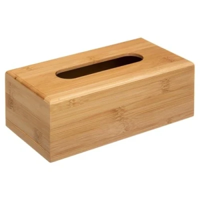 Afbeelding van Decopatent® Tissuedoos Bamboe Tissuebox voor tissues Tissue box houder Wc Badkamer Keuken Zakdoekendoos Hout