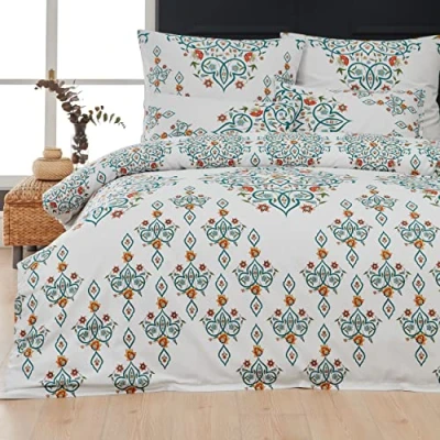 Afbeelding van Mixibaby Beddengoed, bedgarnituur, dekbedovertrek, katoen, 135x200, 155x220, 200x200, 200x220, modern, afmetingen: 200 x 220 cm, design beddengoed: Diantha D30