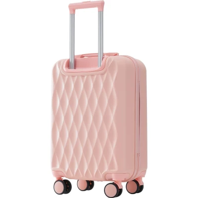 Afbeelding van Merax Harde Koffer 20&quot; Handbagage Trolleykoffer 4 Wielen ABS Materiaal TSA Slot Roze