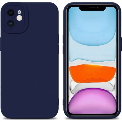 Afbeelding van Cadorabo Hoesje geschikt voor Apple iPhone 11 in Fluid DONKER BLAUW Beschermhoes gemaakt van flexibel TPU silicone Cover Case