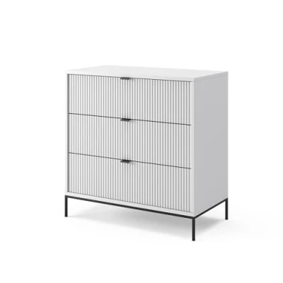 Afbeelding van Vicco Dressoir &quot;Eliza&quot;, Wit, 80 x 81.2 cm met 3 laden