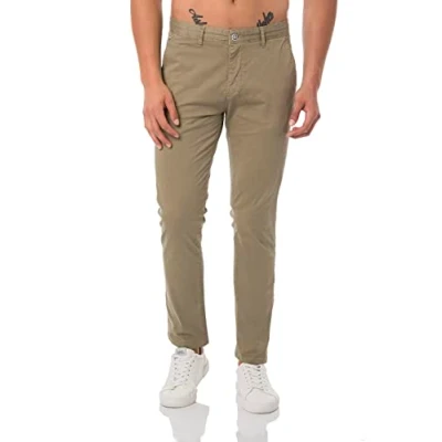 Afbeelding van Redbridge Herenbroek, chinobroek, vrijetijdsbroek, casual, business, stretchbroek, Kaki, 36W / 32L