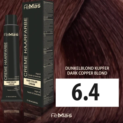 Afbeelding van Femmas (6.4) Haarverf Donkerblond Koper 100ml