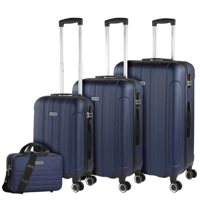 Afbeelding van ITACA Valises. Lot de Valise Rigides 4 Roulettes Grande Taille, soute Avion, Bagages pour Voyages.Ensemble Voyage. Verrouillage à Combinaison 771115B, Marine