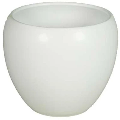 Afbeelding van Floran Bloempot Rian mat wit keramiek 27 x 24 cm
