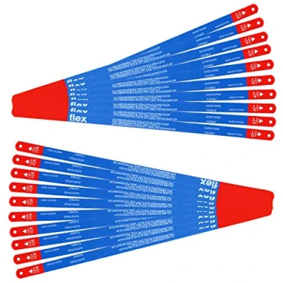 Afbeelding van 20 PCs Hacksaw vervangende bladen, Jatiler metaal snijden ijzerzaagbladen met 18 tanden en 24 per inch