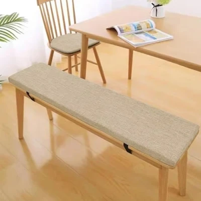 Afbeelding van Edumov Hobbygarden zitkussen, kussen voor tuinbank en schommelbank, tuinbankkussen tuinmeubelen, 130 x 50 5 cm, beige