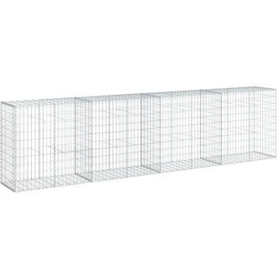 Afbeelding van vidaXL Schanskorf 400x50x100 cm gegalvaniseerd ijzer zilverkleurig