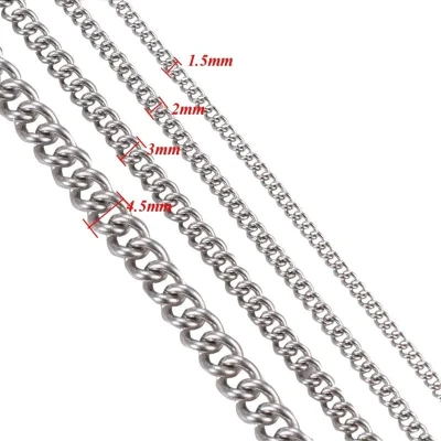 Afbeelding van Open Gourmetketting 60cm 3mm Staal Zilverkleurig Heren Dames