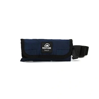 Afbeelding van Restube Beach Limited Edition marineblauwe opblaasbare veiligheidsboei voor vrije tijd en gezin