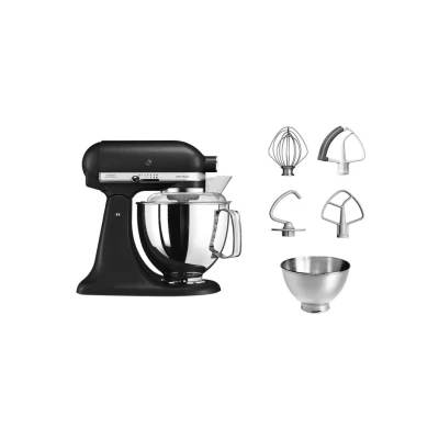 Afbeelding van KitchenAid Artisan Mixer Met Kantelbare Kop 4,8l Extra Accessoires 5ksm175ps Imperial Black