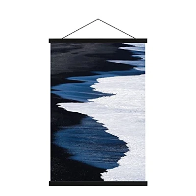 Afbeelding van Sanauto B0 Posterhanger, magnetische houten posterlatten, fotohouder, 140 x 100 cm, 70 50 cm (140 zwart)