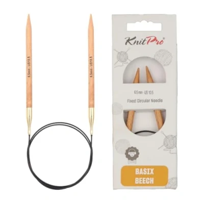 Afbeelding van KnitPro K35363 rondbreinaald, berkenhout, bruin, 6,5 mm
