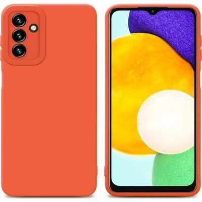 Afbeelding van Cadorabo Hoesje geschikt voor Samsung Galaxy A13 5G in FLUID ORANJE Beschermhoes TPU silicone Cover Case