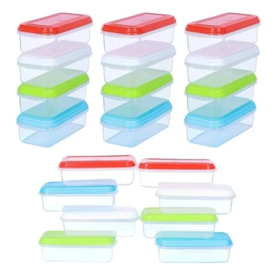 Afbeelding van ARSUK Bewaardoosjes voor Babyvoeding, diepvriesdozen Voeden Voedsel Potten Met Lekvrij Deksels (Pack of 16 Medium)