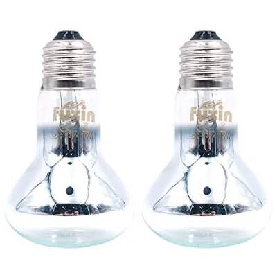 Afbeelding van ANCLLO 2 stks Transparante Reptiel Verwarmingslampen, Duurzame Infrarood Warmte Lamp Huisdier Licht voor Reptielen en Amfibieische Hagedis Schildpad Spider Snake Chameleon 220 230V (100W)