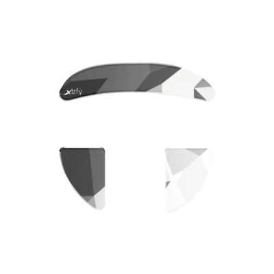 Afbeelding van Xtrfy Glass Skates, eersteklas muisvoetjes van sterk aluminosilicaatglas, compatibel met de draadloze gamingmuis MZ1/MZ1, voor snel en precies glijden, Litus White