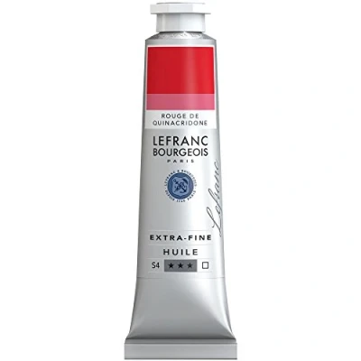 Afbeelding van Lefranc Bourgeois 405062 Extra fijne olieverf met hoogwaardige kunstenaarspigmenten, lichtecht, verouderingsbestendig 40ml Tube, Quinacridone Red