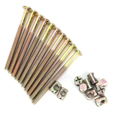 Afbeelding van 10 stks M6 Carbon Steel Schroef, Bevestigingsonderdelen Bouten Met Vat Moeren Deuvel Moer Meubels Connector Bevestiging (90mm)