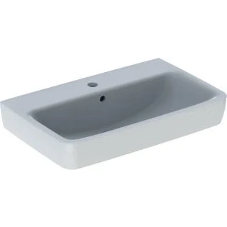 Afbeelding van Geberit Renova Compact wastafel wit (65 x 40 cm) 1 kraangat, met