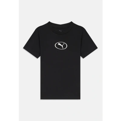 Afbeelding van Puma Sport Collar TEE Unisex Tshirt voor kinderen, Maat: 176, Black