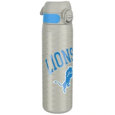 Afbeelding van ION8 Stalen Waterfles, 600 ml/20 oz, Lekvrij, Makkelijk te Openen, Veilige Vergrendeling, Vaatwasserbestendig, Hygiënische Flipcover, Draaggreep, Duurzaam, Reliëfprint, Ontwerp NFL Lions Drinkfles