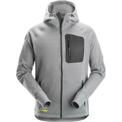 Afbeelding van SNICKERS 8041 FlexiWork fleece hoodie met volledige rits (grijs) 80411804008