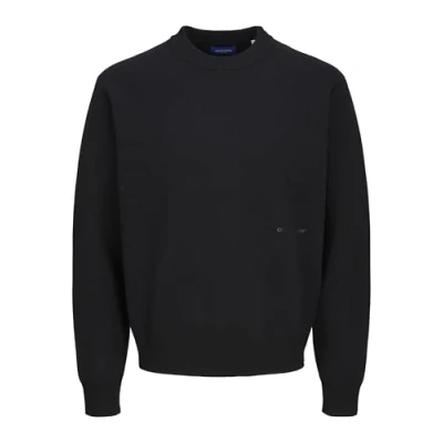 Afbeelding van Jack &amp; Jones MIT Rundhals Einfarbig Trui, Heren, Maat: Large, Black