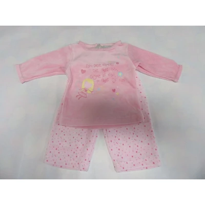 Afbeelding van Wiplala Pyjama Velour Roze met fee 6maand 68