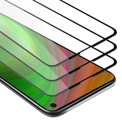 Afbeelding van Cadorabo 3x Screenprotector geschikt voor Samsung Galaxy S10e Volledig scherm pantserfolie Beschermfolie in TRANSPARANT met ZWART Getemperd (Tempered) Display beschermend glas 9H hardheid 3D Touch